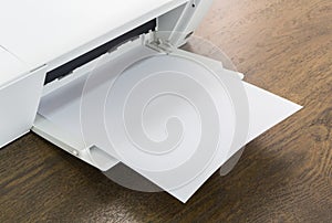 Printer with blank paper