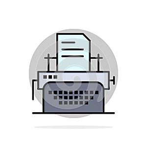 Printer, Fax, Print, Machine Abstract Circle Background Flat color Icon