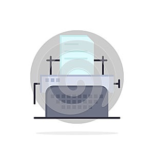 Printer, Fax, Print, Machine Abstract Circle Background Flat color Icon