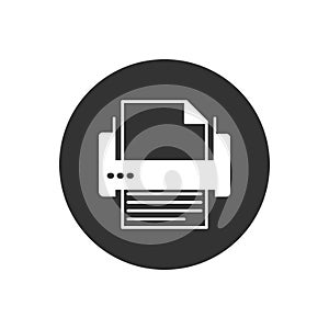 Printer or Fax Related Glyph Icon.