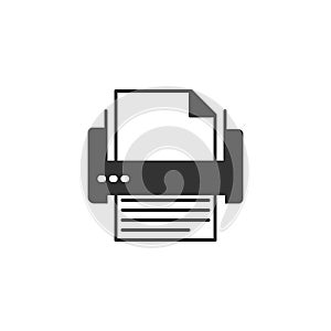 Printer or Fax Related Glyph Icon.