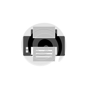 Printer flat icon isolated on white background