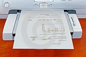 Printer generating report