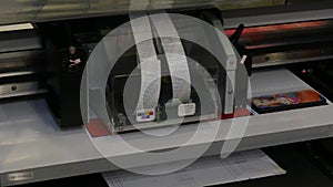 Printer head printing a large poster