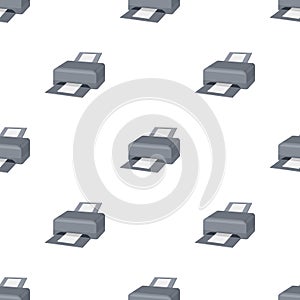 Printer icon in cartoon style isolated on white background.