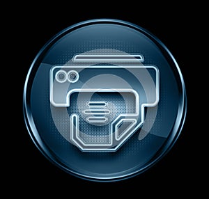 Printer icon dark blue