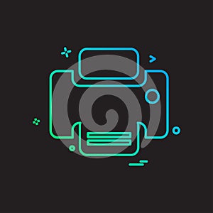 Printer icon design vector
