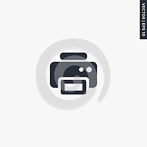 Printer icon, flat style sign for mobile concept and web design