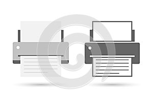 Printer icon flat