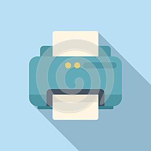 Printer icon flat vector. Ui interface