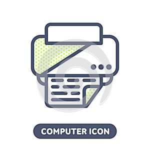 Printer icon in linestyle