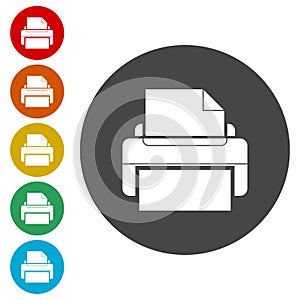 Printer icon.Office device symbol.