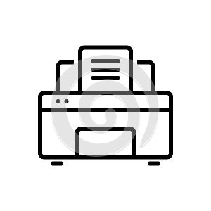Black line icon for Printer, publisher and compositor photo