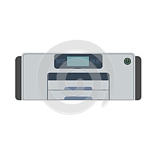 Printer icon vector machine print office illustration. Isolated