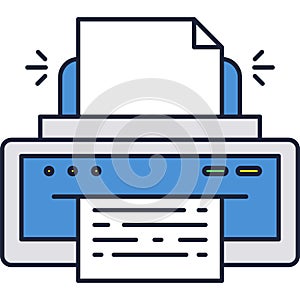 Printer icon vector print pictogram on white