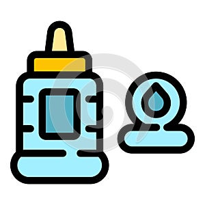 Printer ink bottle icon vector flat