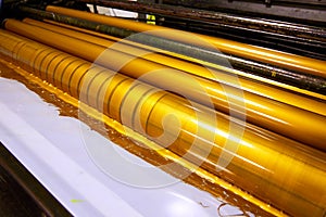 Printer ink machine rotary printing