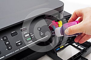 Printer ink tank refill