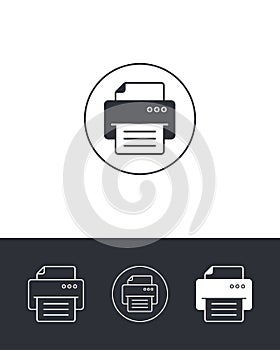 Printer Isolated Icons