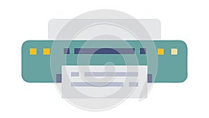 Printer Office Equipment Document Printing Tech, vector design Generative AI