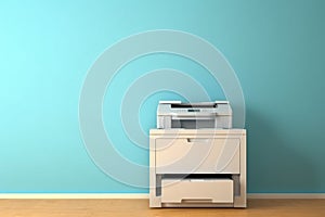 Printer paper mockup. Generate Ai