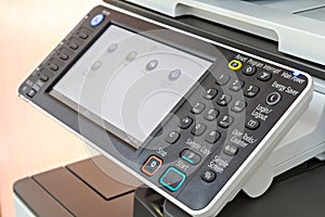 Printer or photocopier control panel