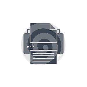 Printer related vector glyph icon.