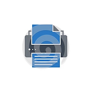 Printer related vector glyph icon.