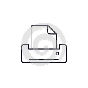 Printer thin line icon. Linear vector symbol