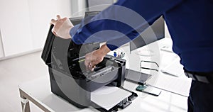 Printer Toner Cartridge Change In Laser Copier