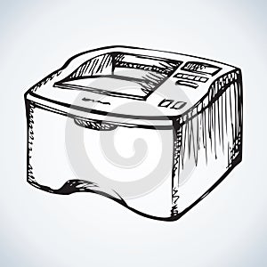 Printer. Vector drawing