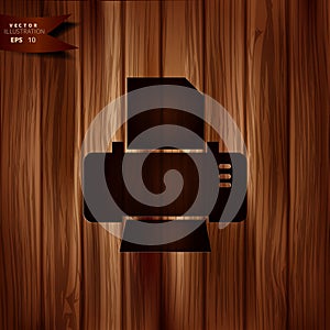 Printer web icon vector illustration.