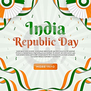 Printgradient India republic day illustration design vectorgradient India republic day illustration design vector
