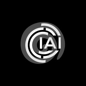 PrintIAI letter logo design on black background. IAI creative initials letter logo concept. IAI letter design photo