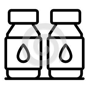 Printing bottles icon, outline style