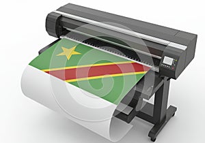 Printing Flag Graphic on Large Format Printer