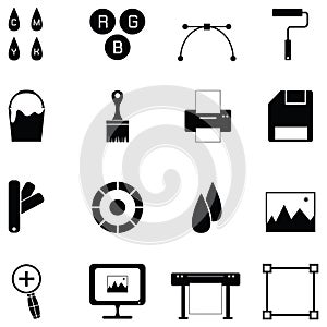 Printing icon set