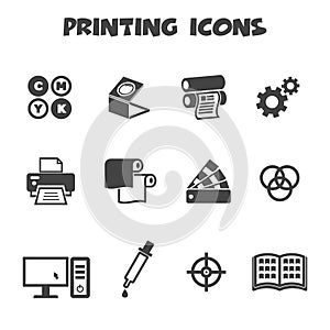 Printing icons photo