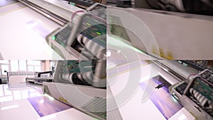 Printing industry. UV printer. Split Screen