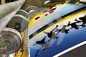 Printing machine detail