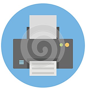 Printing machine Isolated Vector icon that can be easily modified or edit