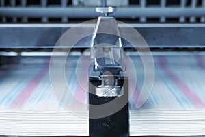 Printing on paper in the print shop