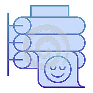 Printing press flat icon. Large format printer blue icons in trendy flat style. Placard printing gradient style design