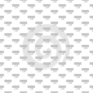 Printing press seamless pattern isolated on white background