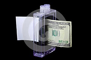 Printing-press which converts paper in money