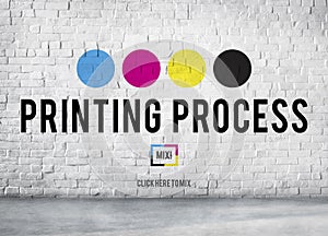 Printing Process CMYK Cyan Magenta Yellow Key Concept