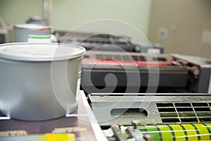 Printing Process Offset Ink. Color Industry Media Concept