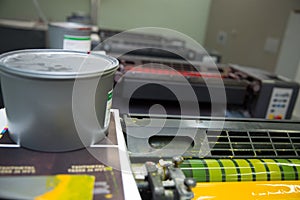 Printing Process Offset Ink. Color Industry Media Concept