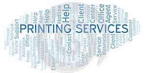 Printing Services word cloud.
