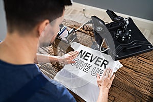 Printing On T-Shirt In Workshop